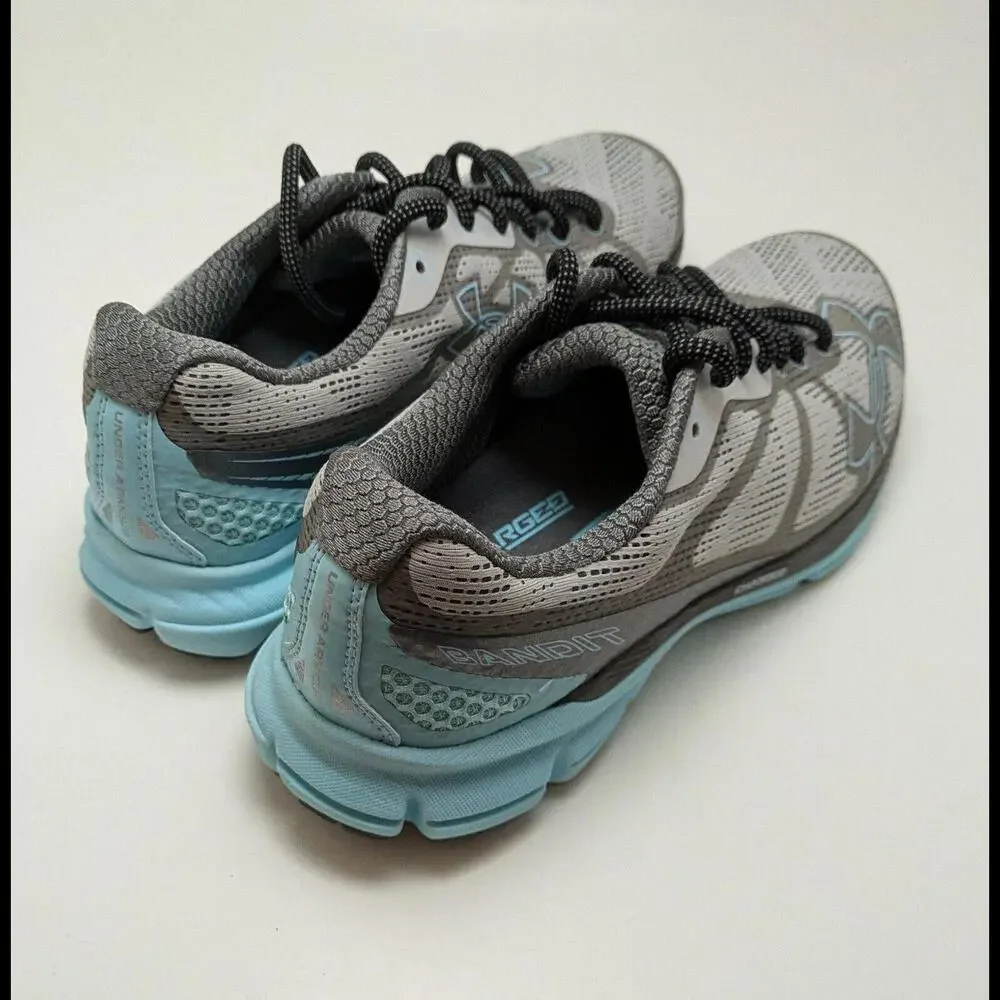 Womens Under Armour‎ Charged Bandit Gray Running Shoes 1258730-052 Size 9.5
